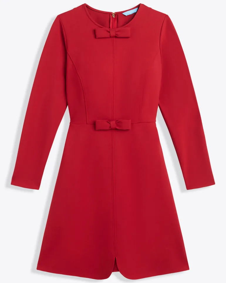 Long-Sleeve Sadie Shift Dress in Ponte