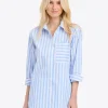 Lynn Long Sleeve Top in Crisp Cotton