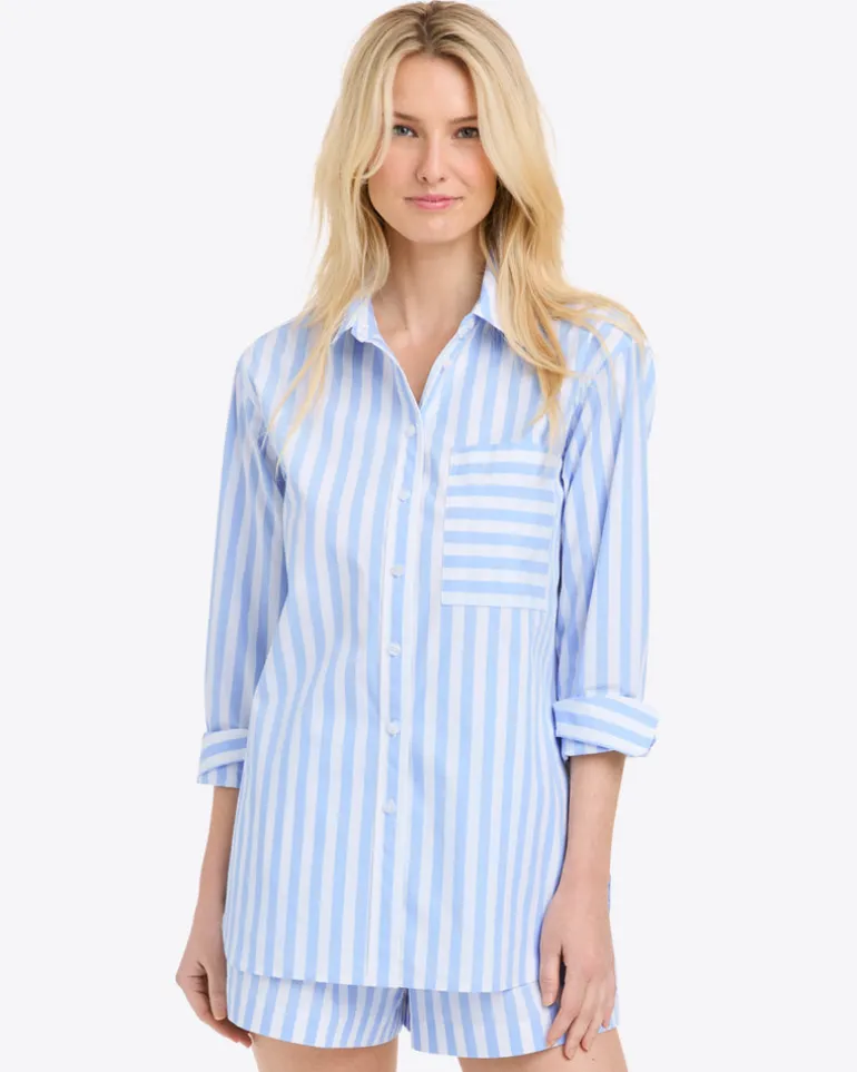 Lynn Long Sleeve Top in Crisp Cotton