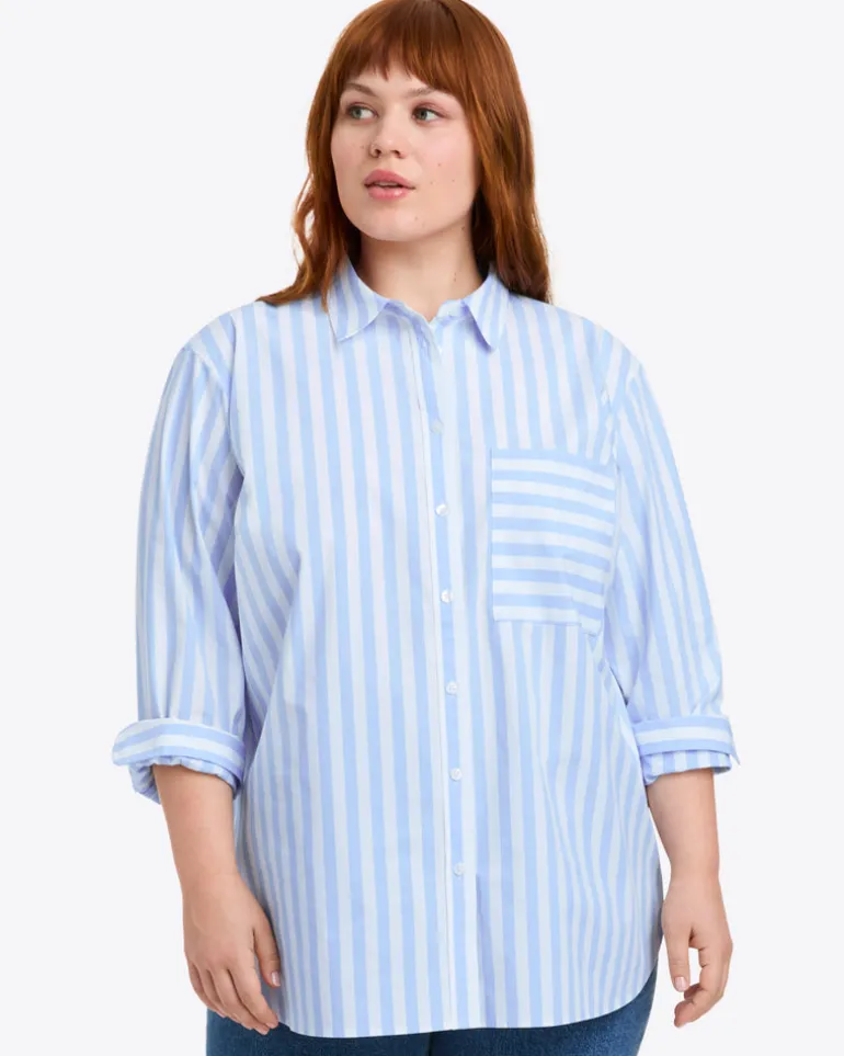 Lynn Long Sleeve Top in Crisp Cotton