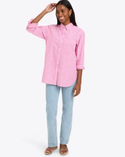 Lynn Long Sleeve Top in Crisp Cotton