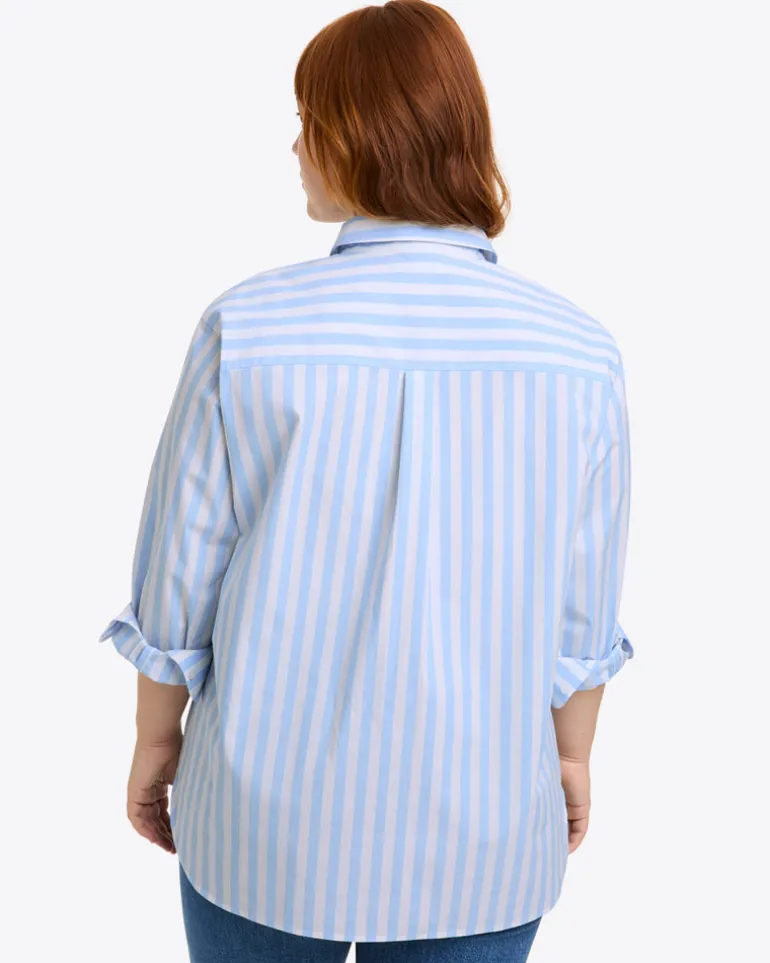 Lynn Long Sleeve Top in Crisp Cotton