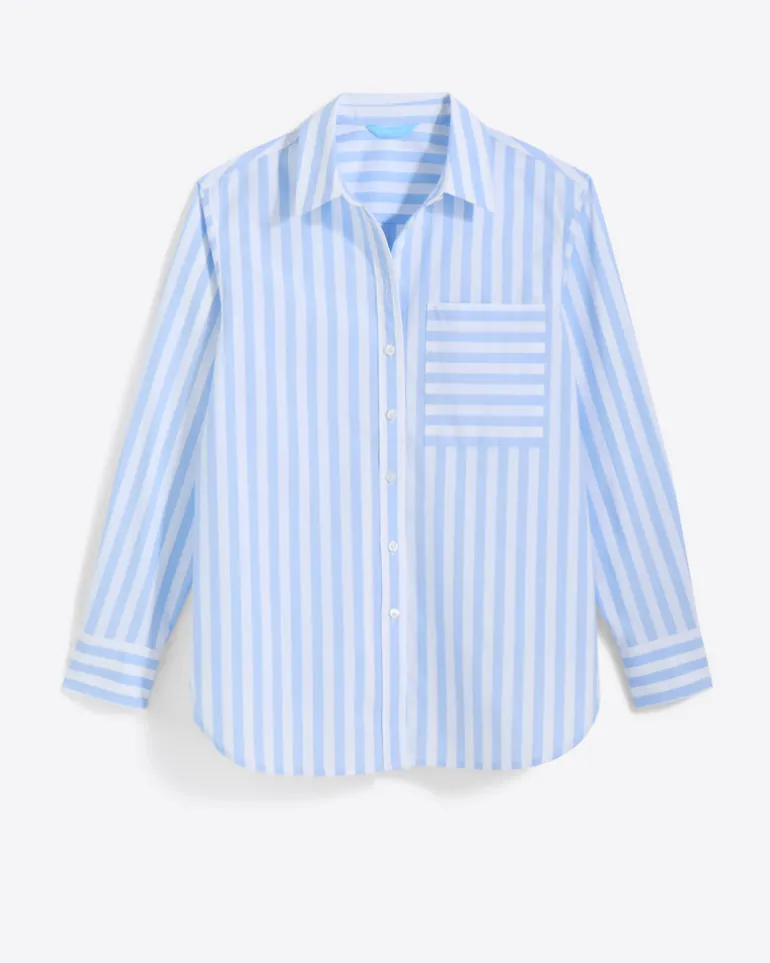 Lynn Long Sleeve Top in Crisp Cotton