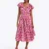 Marie Midi Dress in Cotton