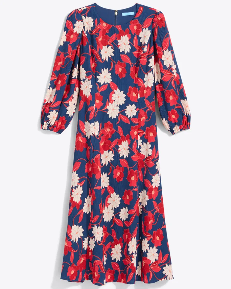 Matilda Midi Dress in Crinkle Plissé