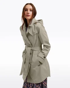 Meghan Trench Coat in Spring Sage
