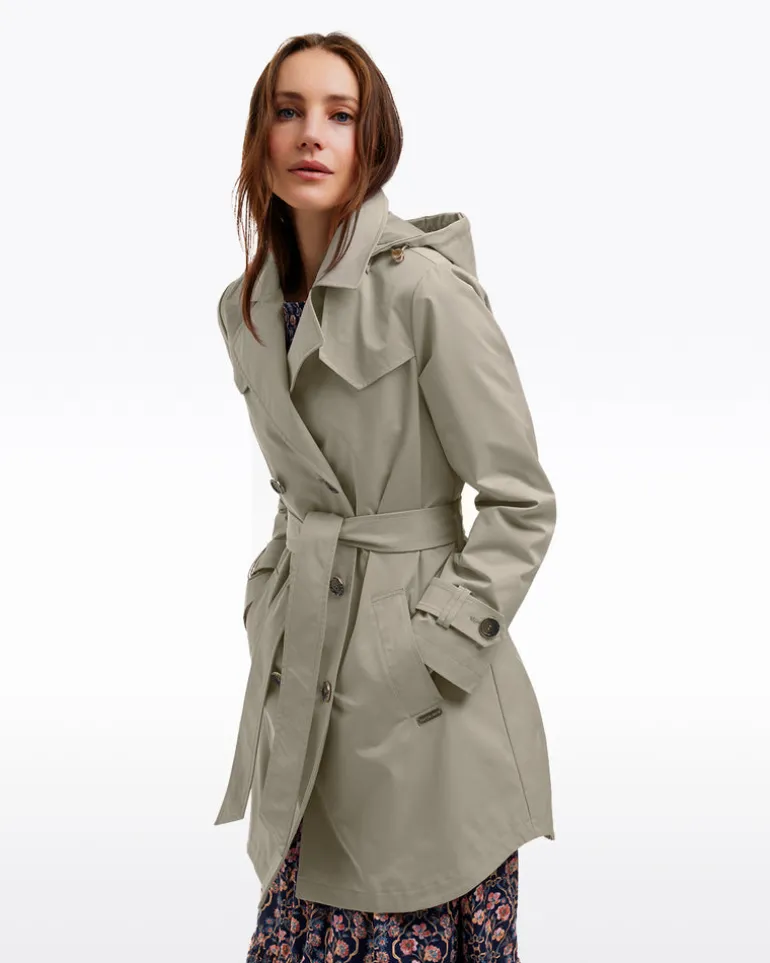 Meghan Trench Coat in Spring Sage