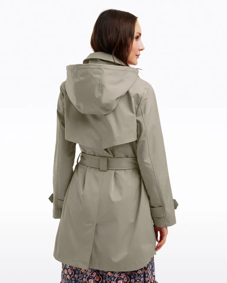 Meghan Trench Coat in Spring Sage
