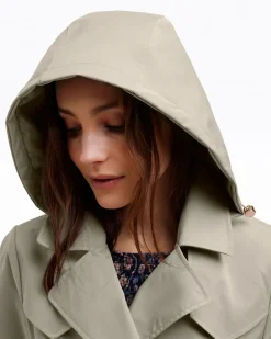 Meghan Trench Coat in Spring Sage