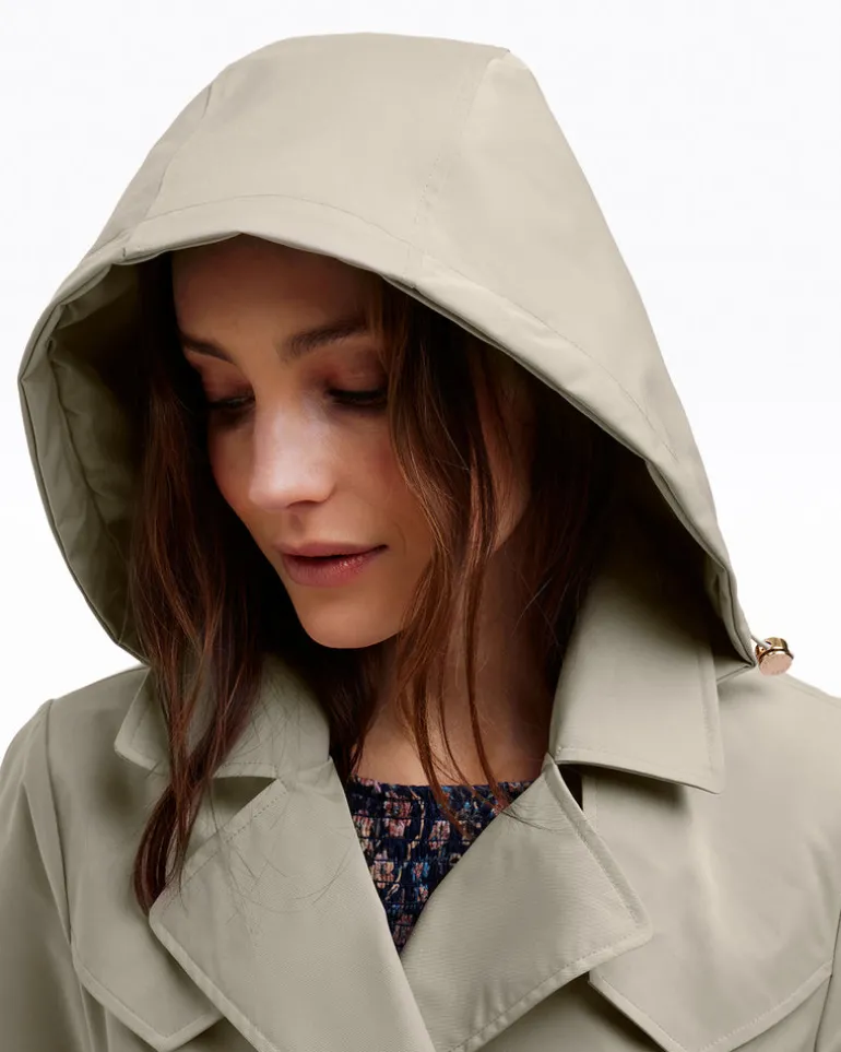 Meghan Trench Coat in Spring Sage
