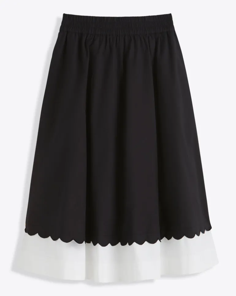 Midi Skirt in Black and White