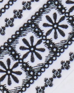 Midi Skirt in Embroidered Cotton