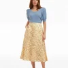 Midi Skirt in Floral Rattan