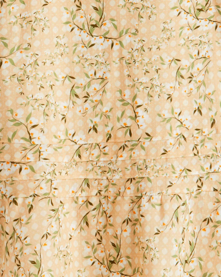 Midi Skirt in Floral Rattan