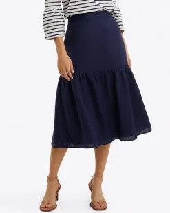 Midi Skirt in Linen
