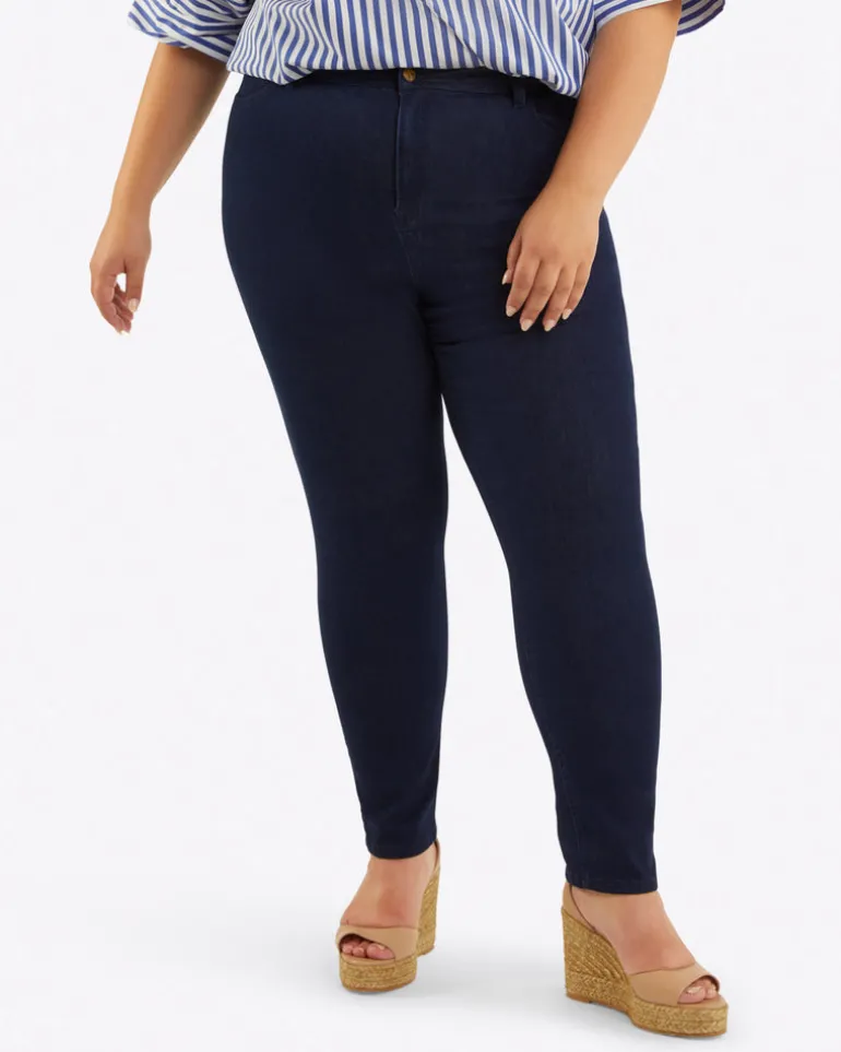 Mid-Rise Slim Jeans in Dark Wash