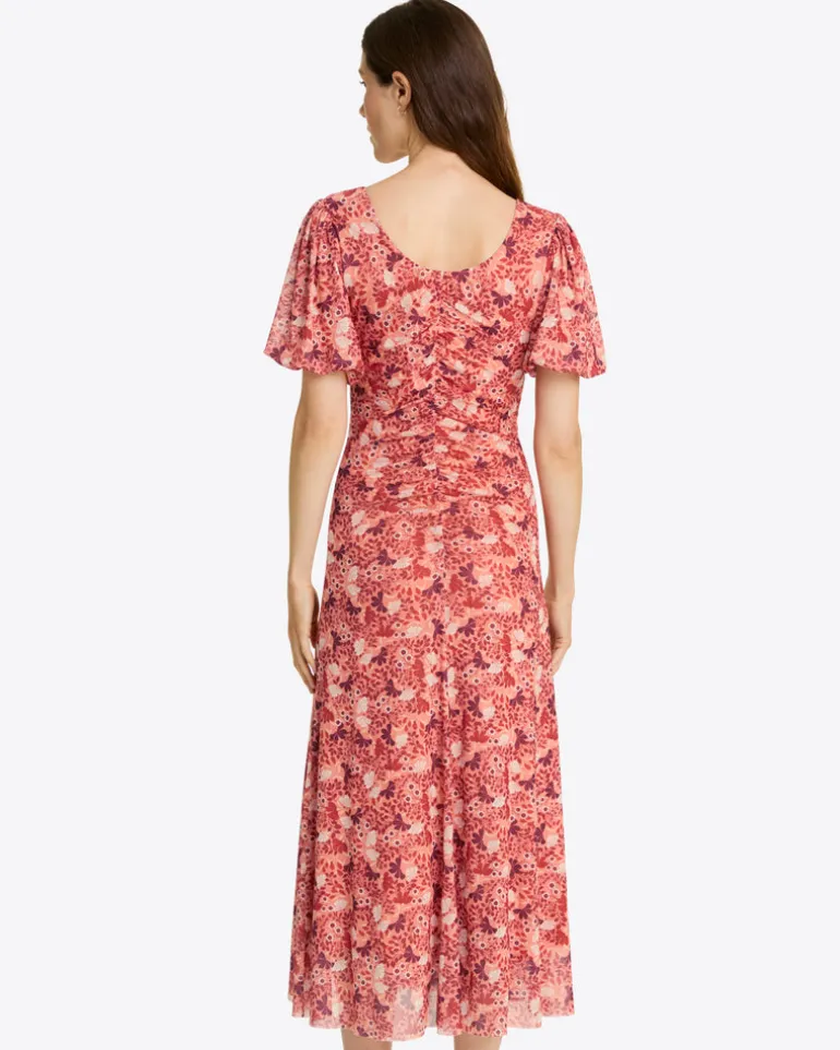 Mindy Midi Dress in Stretch Mesh