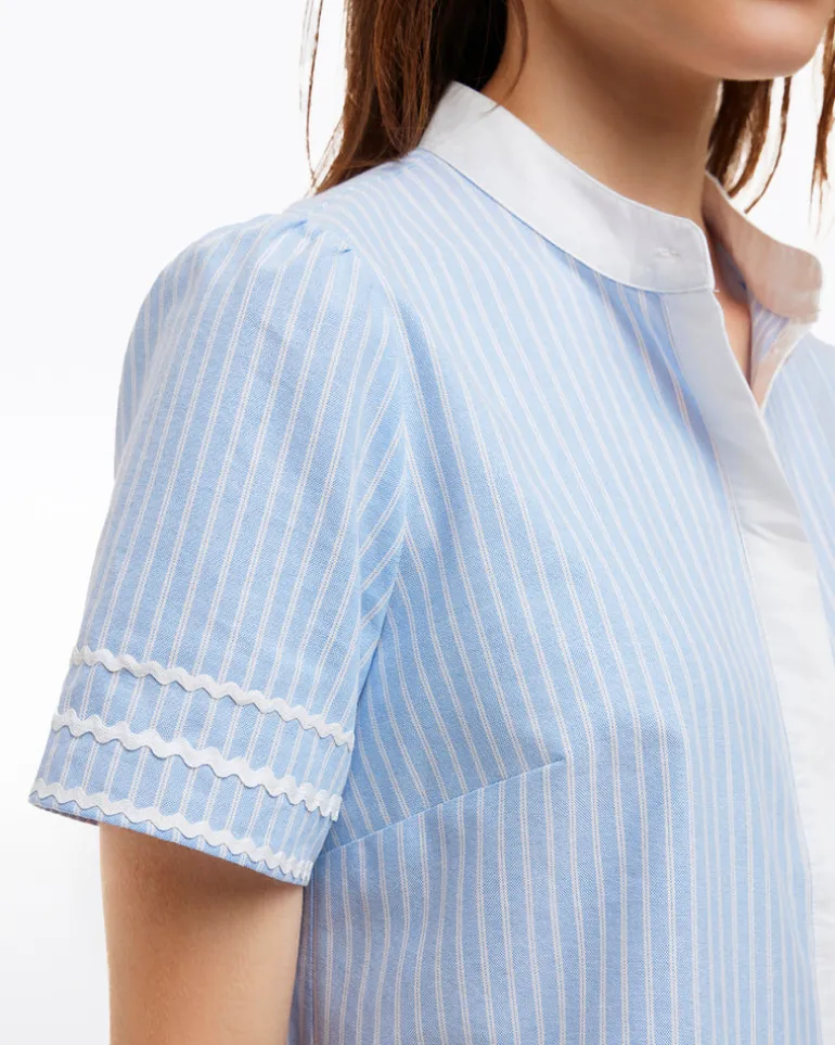 Molly Mini Dress in Oxford Shirting