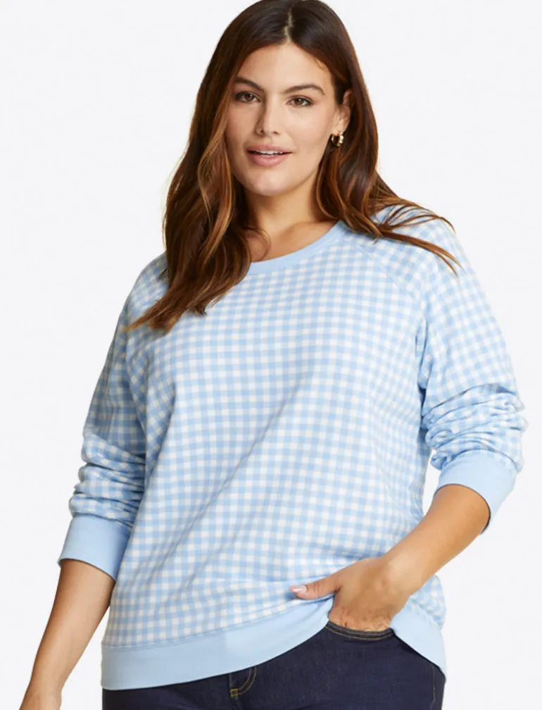 Natalie Sweatshirt in Gingham