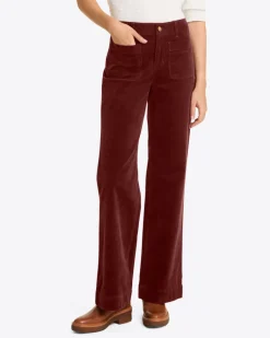 Patch Pocket Corduroy Wide Leg Pant
