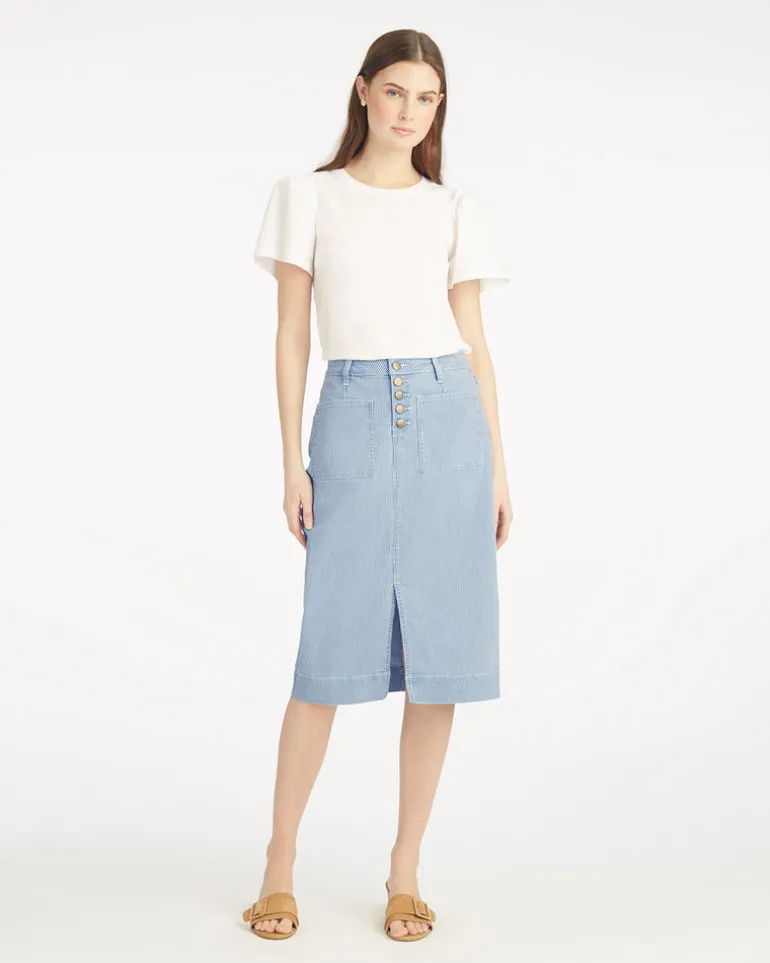 Patch Pocket Denim Skirt