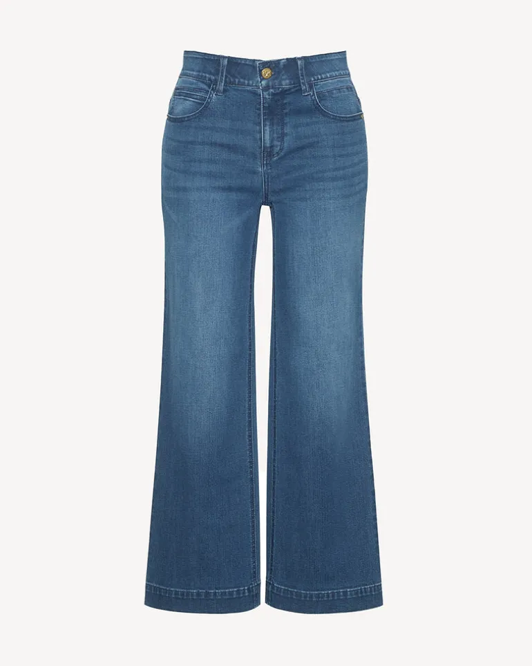 5-Pocket Wide Leg Crop