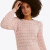 Puff Sleeve Sweater in Pointelle