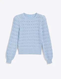 Puff Sleeve Sweater in Pointelle