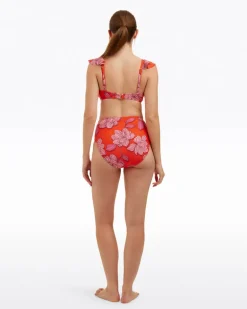 Red Magnolia High Waist Bottom