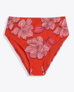Red Magnolia High Waist Bottom
