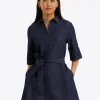 Riley Mini Shirtdress in Chambray
