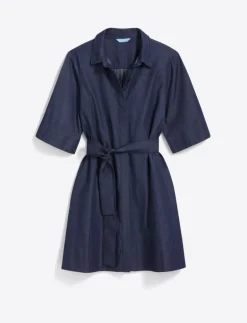 Riley Mini Shirtdress in Chambray