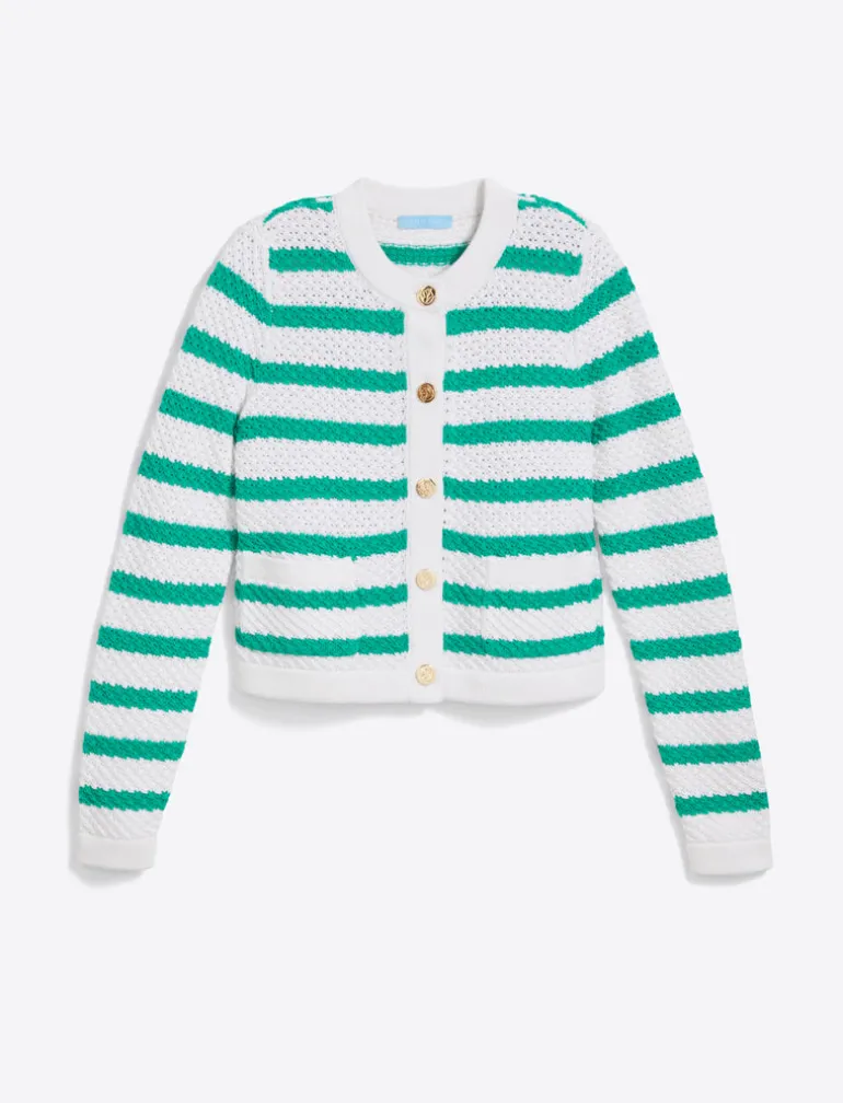 Rita Crewneck Cardigan in Cotton