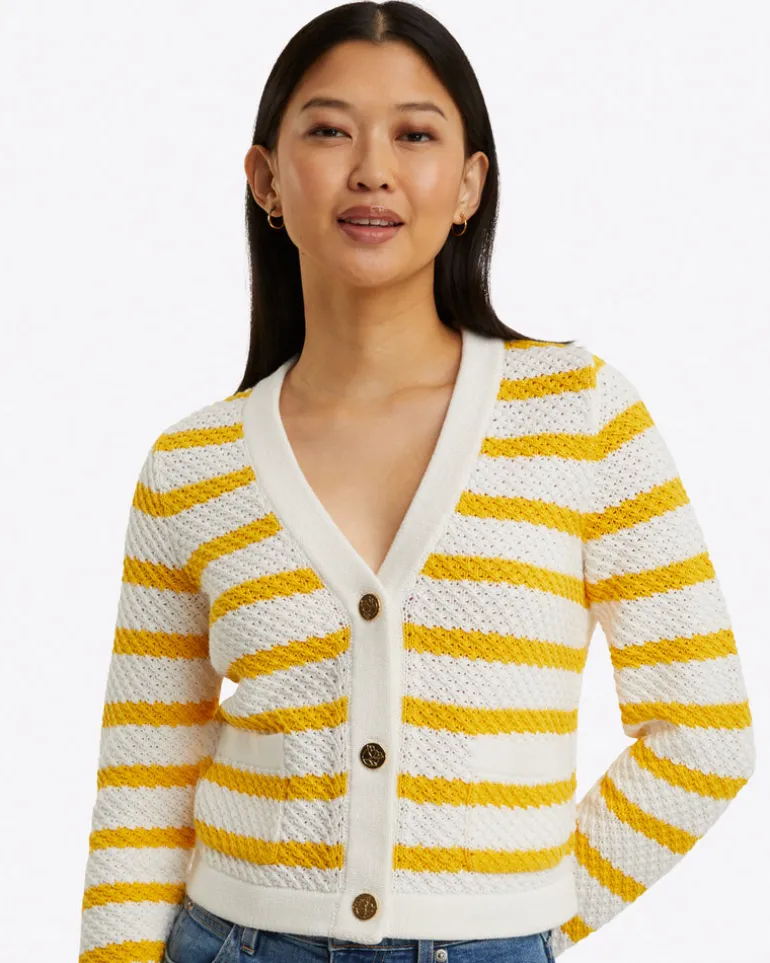 Rita V-Neck Cardigan in Cotton