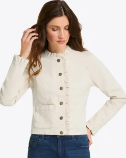 Ruffle Denim Jacket