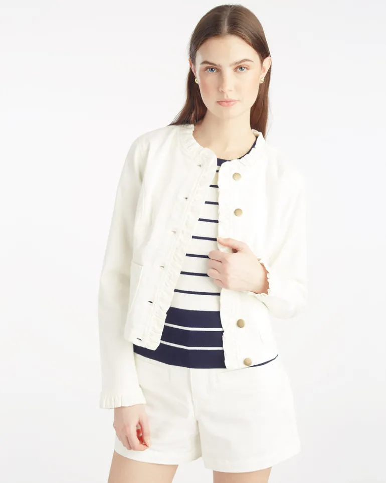 Ruffle Denim Jacket