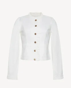 Ruffle Denim Jacket