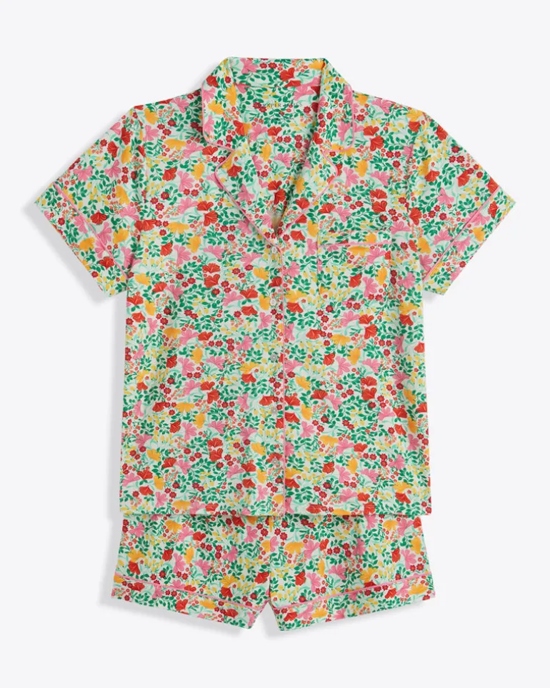 Sara Pajama Set in Coneflowers
