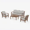 Savannah 4-Piece Deep Seating Set with Sofa in Buffalo Plaid