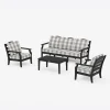 Savannah 4-Piece Deep Seating Set with Sofa in Buffalo Plaid