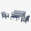 Savannah 4-Piece Deep Seating Set with Sofa in Cabana Stripe
