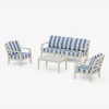 Savannah 4-Piece Deep Seating Set with Sofa in Cabana Stripe