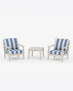 Savannah 3-Piece Deep Seating Set in Cabana Stripe