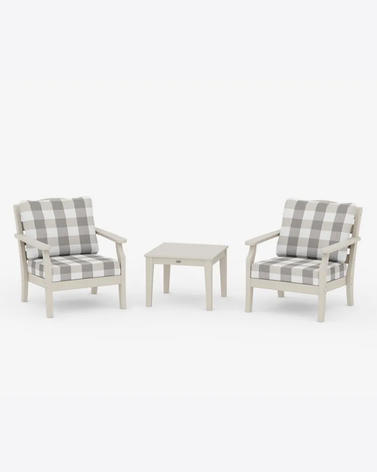 Savannah 3-Piece Deep Seating Set in Buffalo Plaid