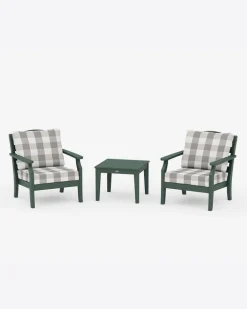 Savannah 3-Piece Deep Seating Set in Buffalo Plaid