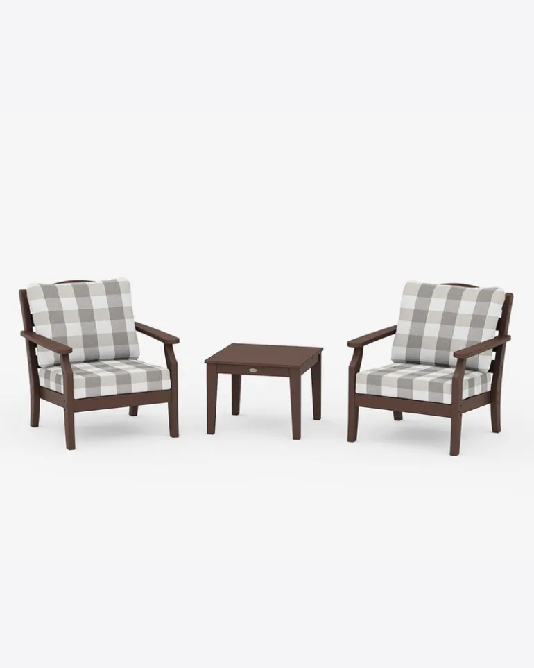 Savannah 3-Piece Deep Seating Set in Buffalo Plaid