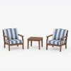 Savannah 3-Piece Deep Seating Set in Cabana Stripe