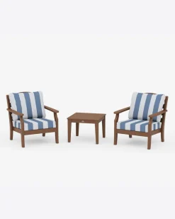 Savannah 3-Piece Deep Seating Set in Cabana Stripe