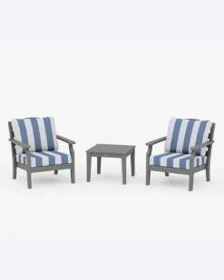 Savannah 3-Piece Deep Seating Set in Cabana Stripe