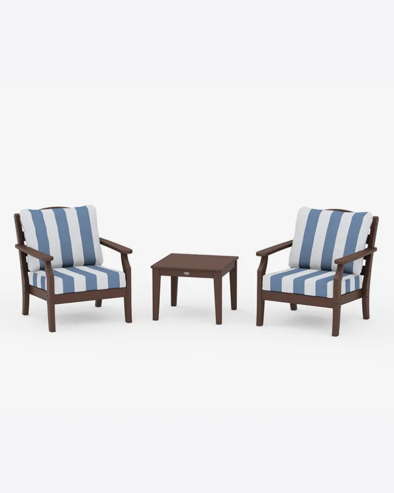 Savannah 3-Piece Deep Seating Set in Cabana Stripe